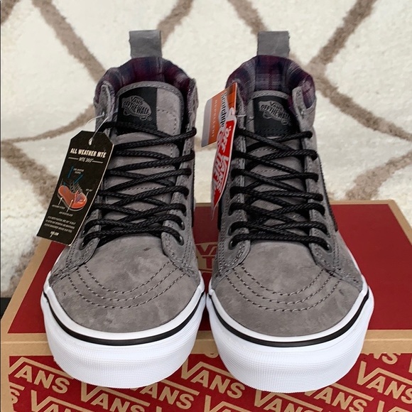 • VANS SK8-Hi Mte Pewter/Plaid/True White WMNS - Picture 8 of 16